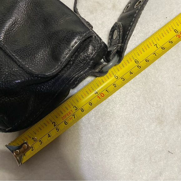 Free People Wade Leather Sling Black Crossbody Festival Bag - Picture 12 of 12